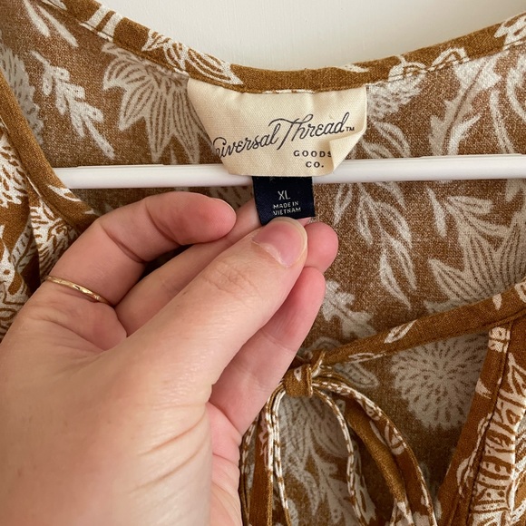 Universal Thread Brown Floral Mini Dress - Picture 3 of 4